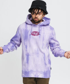 HUF Relax Tiedye Hoodie fialová