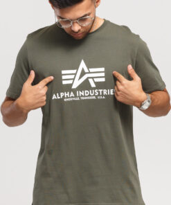 Alpha Industries Basic Tee tmavě olivové