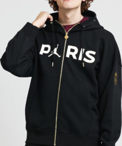 Jordan M J PSG Fleece Travel FZ Hoodie černá