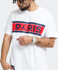 Jordan  J PSG Wordmark Tee bílé