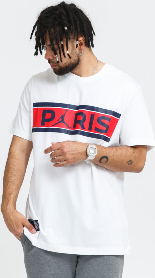 Jordan  J PSG Wordmark Tee bílé