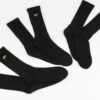 LACOSTE 3Pack Crew Cut Socks černé