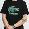 LACOSTE Big Crocodile Logo Tee černé