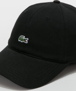 LACOSTE Embroidered Cap černá