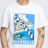 LACOSTE  Crew Neck andscape Print Tee bílé