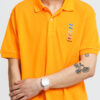 LACOSTE en’s acoste x Polaroid Coloured Crocodiles Classic Fit Polo hirt oranžové