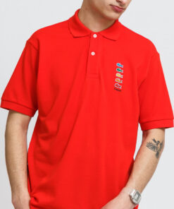 LACOSTE en’s acoste x Polaroid Coloured Crocodiles Classic Fit Polo hirt červené