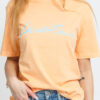 LACOTE W Crew Neck Print ettering Tee oranžové