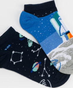 Many Mornings Space Trip Low Socks navy / modré / šedé / bílé