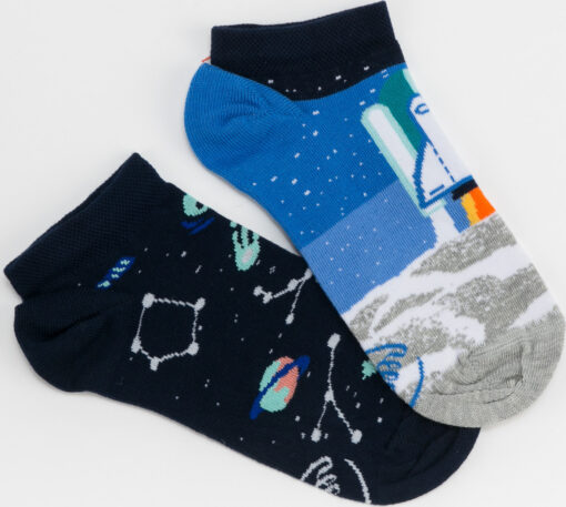 Many Mornings Space Trip Low Socks navy / modré / šedé / bílé