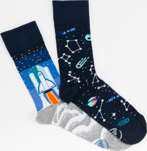 Many Mornings Space Trip Socks navy / modré / šedé / bílé