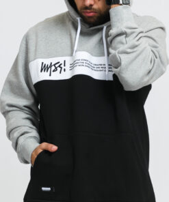 Mass DNM Special Hoody černá / melange šedá / bílá