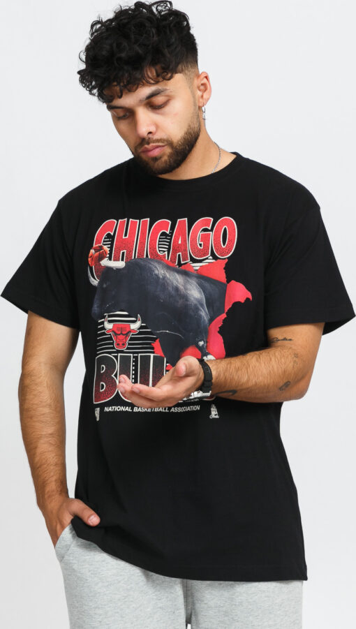 itchell & Ness Scenic Tee Chicago Bulls černé