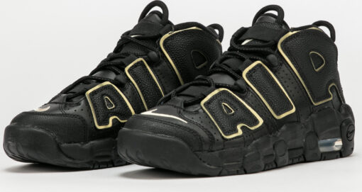 Nike Air More Uptempo GS black / mtlc gold star - white