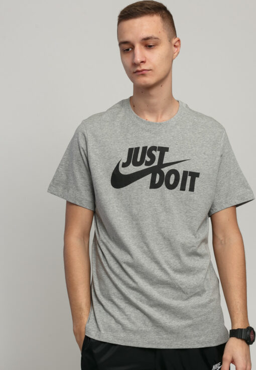 Nike  NSW Tee Just Do It Swoosh melange šedé