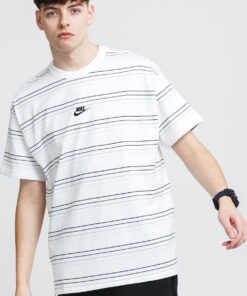 Nike M NSW Tee Premium Essential Stripe bílé