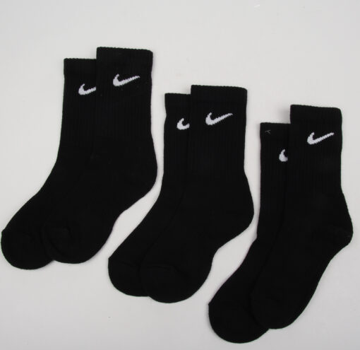 Nike U NK Everyday Cush Crew 3 Pack černé