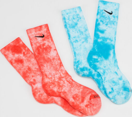 Nike U NK Everyday Plus Cush Crew Socks 2Pack modré / lososové