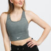 Nike W NK DF Swoosh Long ine Bra melange olivové