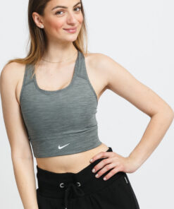 Nike W NK DF Swoosh Long ine Bra melange olivové