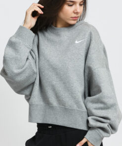 Nike W NSW Crew Fleece Trend melange šedá