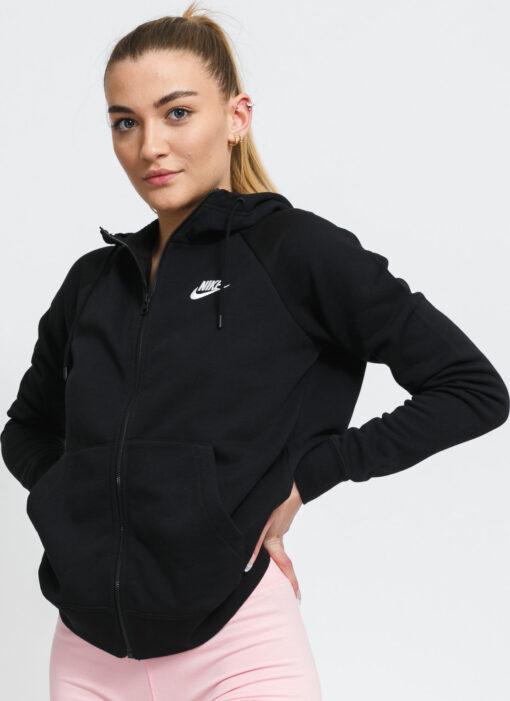 Nike W NW Essential Fleece FZ Hoodie černá