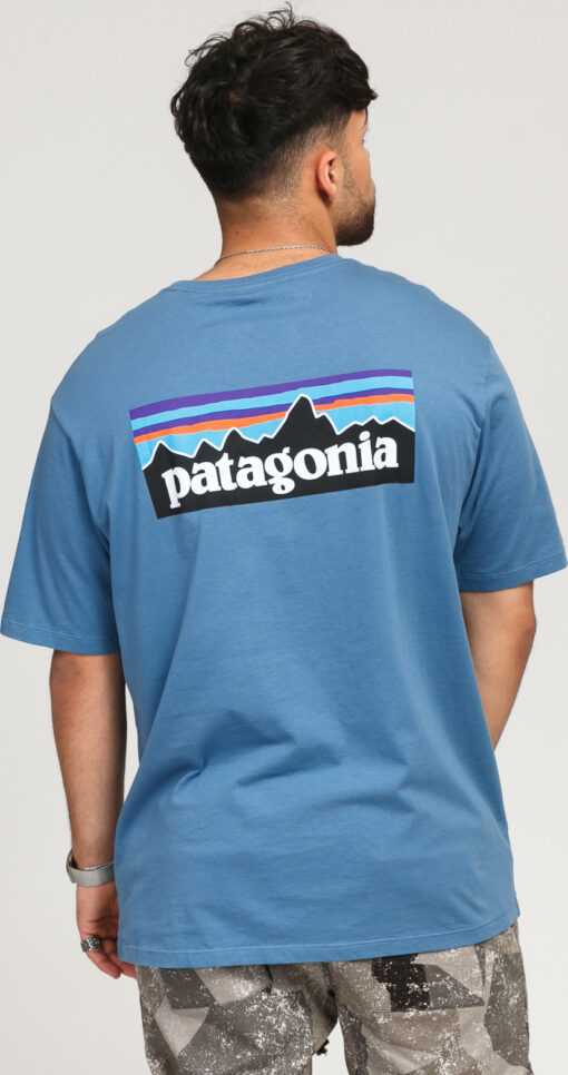 Patagonia M's P­6 Logo Organic T-­Shirt modré