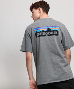 Patagonia 's P6 Logo Responsibili Tee melange šedé