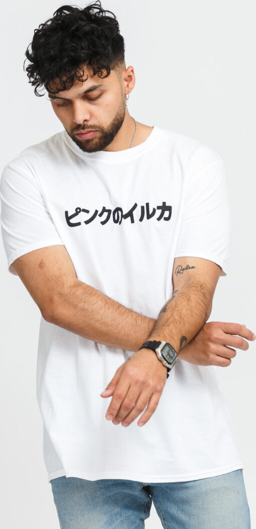 Pink Dolphin Katakana Tee bílé