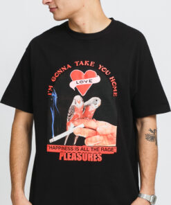 PLEASURES Lovebirds Tee černé