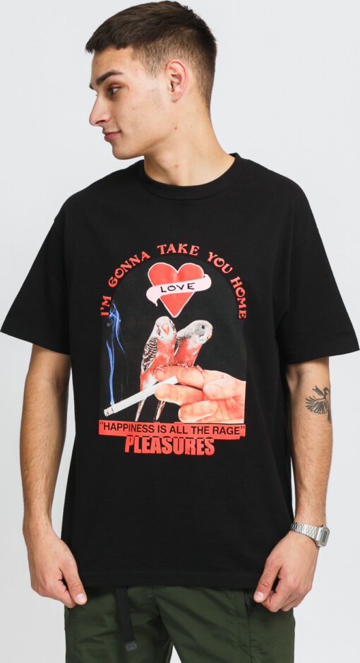 PLEASURES Lovebirds Tee černé