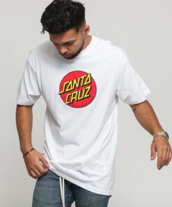 Santa Cruz Classic Dot Tee bílé