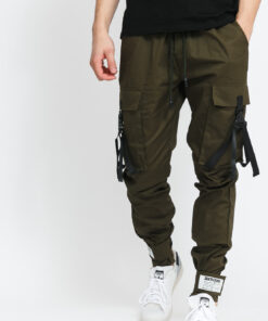 Sixth June Strap Cargo Pants tmavě olivové