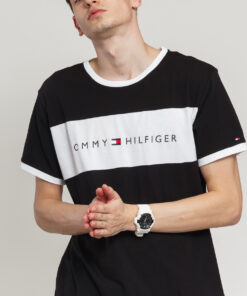 Tommy Hilfiger CN SS Tee ogo Flag černé