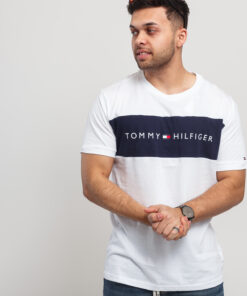 Tommy Hilfiger CN SS Tee ogo Flag C/O bílé