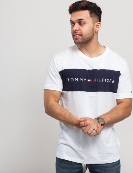 Tommy Hilfiger CN SS Tee ogo Flag C/O bílé