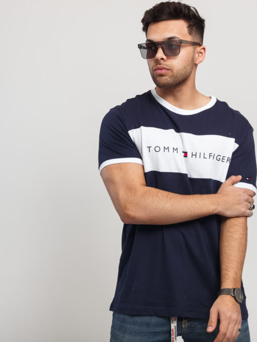 Tommy Hilfiger CN SS Tee ogo Flag C/O navy