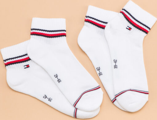 Tommy Hilfiger M 2Pack Iconic Quarter Sock bílé