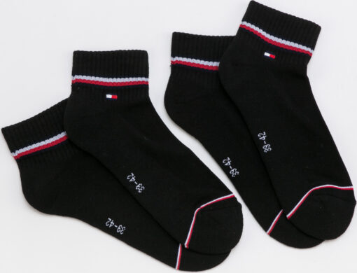 Tommy Hilfiger M 2Pack Iconic Quarter Sock černé