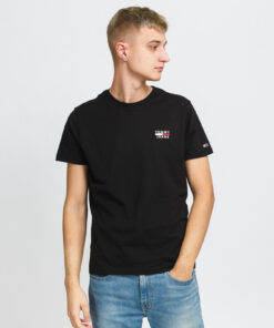 TOMMY JEANS  Chest ogo Tee černé