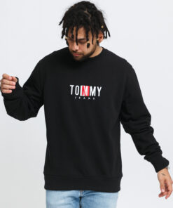 TOMMY JEANS  Timeless Tommy Crew 2 černá