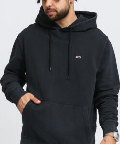 TOMMY JEANS M Washed Basketball Hoodie černá