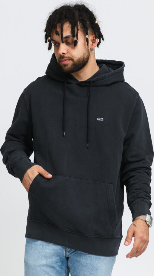 TOMMY JEANS M Washed Basketball Hoodie černá