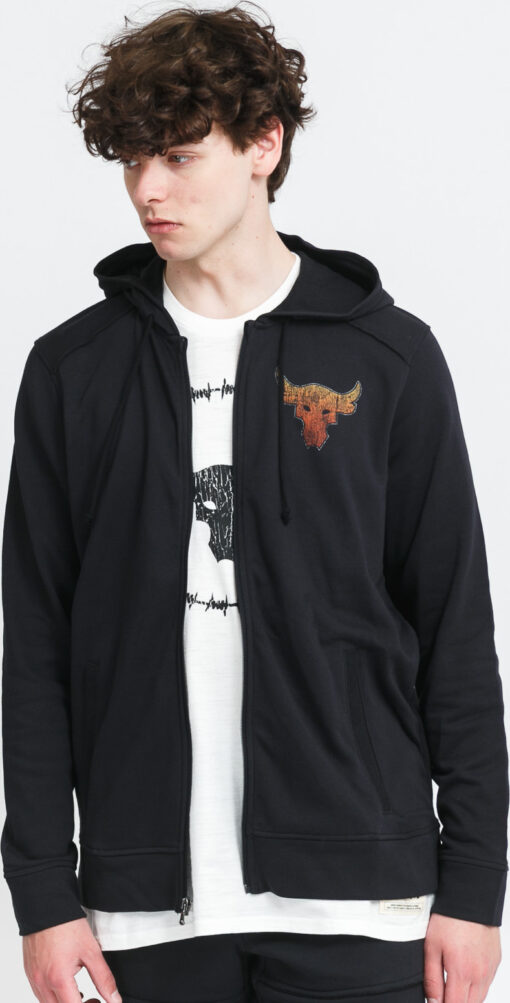 Under Armour Project Rock Terry FZ Hoodie černá