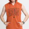 Under Armour Project Rock Terry Iron Sleeveless Hoodie tmavě oranžová