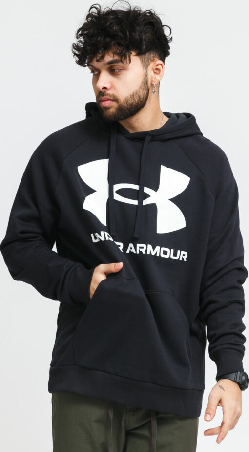 Under Armour Rival Fleece Big ogo Hoodie černá