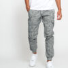 Urban Classics AOP Glencheck Cargo Jog Pants černé / bílé