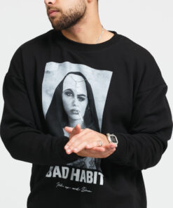 Urban Classics Bad Habit Crewneck černá