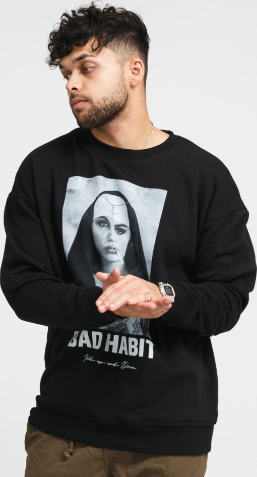 Urban Classics Bad Habit Crewneck černá