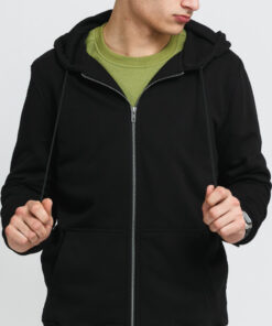 Urban Classics Basic Terry Zip Hoody černá